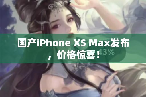 国产iPhone XS Max发布，价格惊喜！