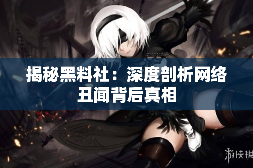 揭秘黑料社：深度剖析网络丑闻背后真相