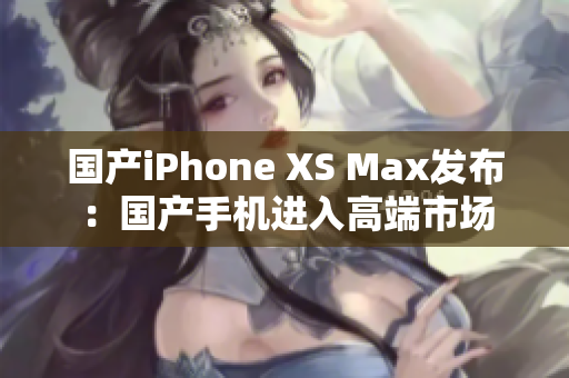国产iPhone XS Max发布：国产手机进入高端市场