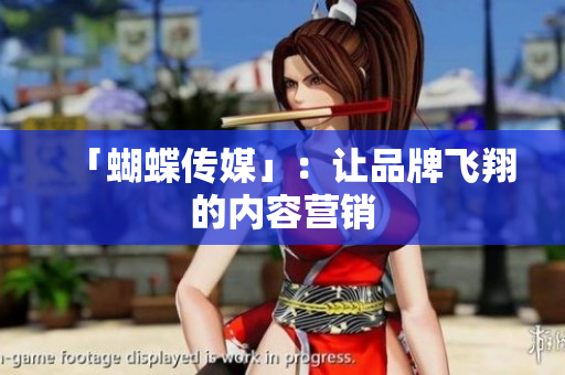 「蝴蝶传媒」：让品牌飞翔的内容营销