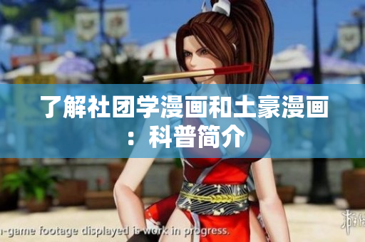 了解社团学漫画和土豪漫画：科普简介