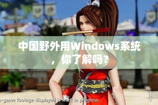 中国野外用Windows系统，你了解吗？