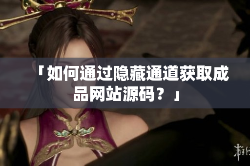 「如何通过隐藏通道获取成品网站源码？」